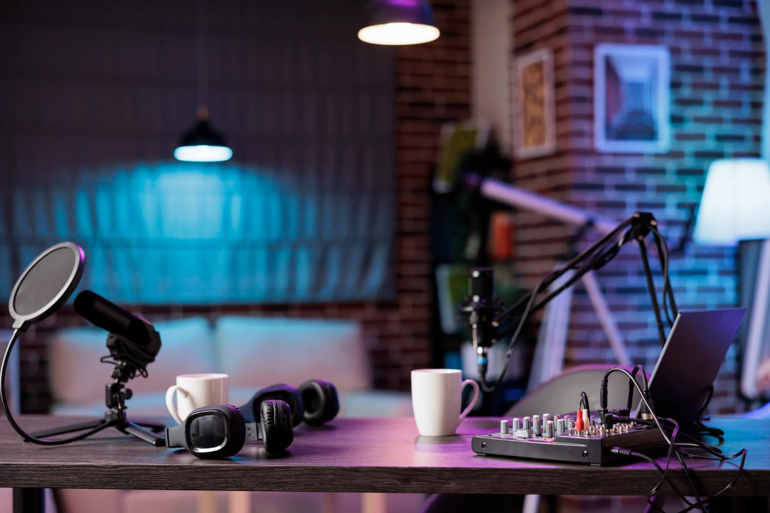 Broadcaster's studio setup